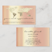 アポイントメントリマインダーWordマップ金ゴールドトレーダーファイナンス 名刺 (正面/裏面)