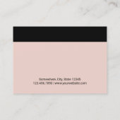 アポイントメントリマインモダンはっきりした縁ど赤面ピンク 予約カード