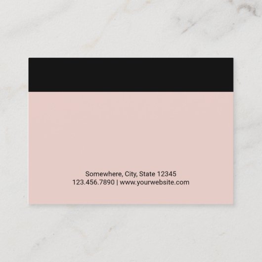 アポイントメントリマインモダンはっきりした縁ど赤面ピンク 予約カード (裏面)