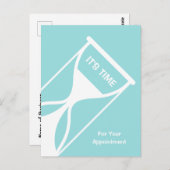 アポイントメントリマシンプルインダとモダン砂時計 ポストカード (正面/裏面)