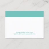 アポイントメントリマモダンーティール(緑がかった色)はっきりした縁ど 予約カード (裏面)