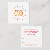 アポイントメントレインボーバースト 予約カード (正面/裏面)