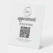 アポイントメント予約QRコードビジネス 台座サイン (正面)