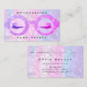 アポイントメント光学ホログラフスパークピンクアイグラス コーリングカード (正面/裏面)