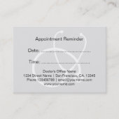 アポイントメント医師のリマインダーカード 予約カード (正面)