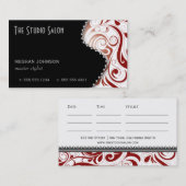 アポイントメント名エレガント刺クリムゾン 予約カード (正面/裏面)