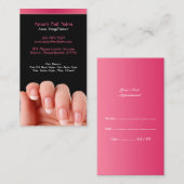 アポイントメント名刺付ネイルサロン 予約カード (正面/裏面)