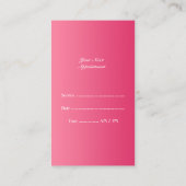 アポイントメント名刺付ネイルサロン 予約カード (裏面)