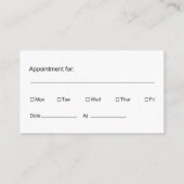 アポイントメント名刺2面 名刺 (裏面)