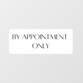 アポイントメント専用ストアフロントデカール ウィンドウサイン (シート)