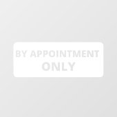 アポイントメント専用ストアフロントデカール ウィンドウサイン (シート)