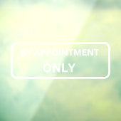 アポイントメント専用ストアフロントデカール ウィンドウサイン (シート3)