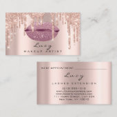 アポイントメント赤面シュガーリップグリッタードリップスメイクアップ 予約カード (正面/裏面)