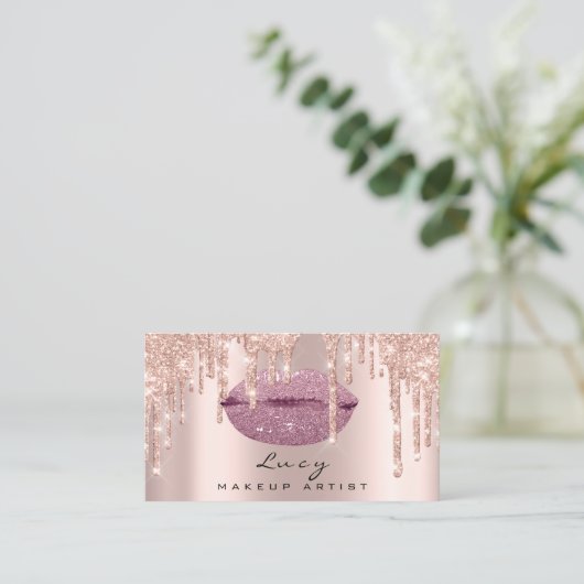 アポイントメント赤面シュガーリップグリッタードリップスメイクアップ 予約カード (スタンド正面)