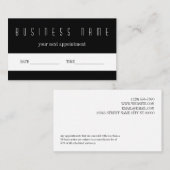 アポイントメント通知カード次回の訪問 名刺 (正面/裏面)