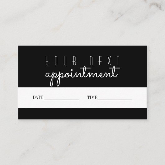 アポイントメント通知カード次回の訪問 名刺 (正面)