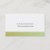 アポイントメント|の暗いカーキ色のミニマルな格子縞パターン 予約カード (裏面)