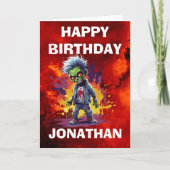 アポカリプス誕生日ゾンビボーイ カード (正面)