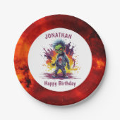 アポカリプス誕生日ゾンビボーイ ペーパープレート (正面)