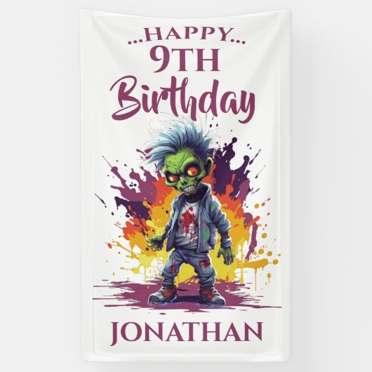 アポカリプス誕生日ゾンビボーイ 横断幕 (縦)