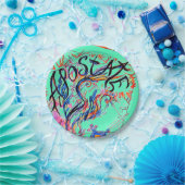 アポステートカラフルフリードードルスケッチディナープレート ペーパープレート (パーティー)