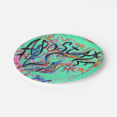 アポステートカラフルフリードードルスケッチディナープレート ペーパープレート (アングル)