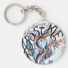 アポステートカラフルフリードードルスケッチ キーホルダー