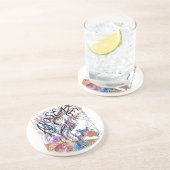 アポステートカラフルフリードードルスケッチ コースター (側面)