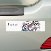 アポステートカラフルフリードードルスケッチ バンパーステッカー (車上)