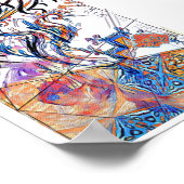 アポステートカラフルフリードードルスケッチ ポスター (角)