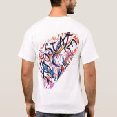 アポステートカラフルフリードードルスケッチBe Free Tシャツ (裏面)