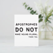 アポストロフィの使用法 ポストカード (スタンド正面)