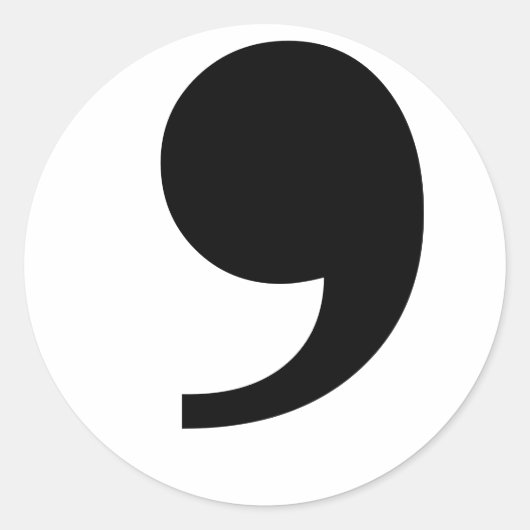 アポストロフィ/カンマ・ステッカー ラウンドシール (正面)