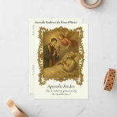 アポストロリーンプリバロン型枠ラテン祈りの言葉 ノートカード (正面/裏面インサイチュ)