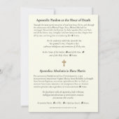 アポストロリーンプリバロン型枠ラテン祈りの言葉 ノートカード (裏面)