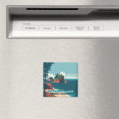 アポスルアイランズナショナルレイクショアウィスコンシンレトロ マグネット (インサイチュ (食洗機))