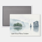 アポスル諸島国家レイクショアウォーターカラー マグネット (正面/裏面)