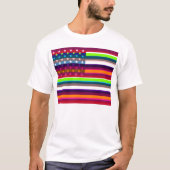 アポップ・アートのートアメリカ国旗 Tシャツ (正面)