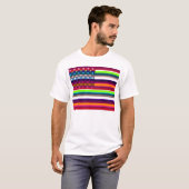 アポップ・アートのートアメリカ国旗 Tシャツ (正面フル)
