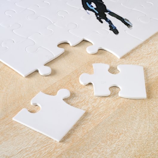 アポップ・アートのートエレファントアニマルイラストレーション絵画ズ ジグソーパズル (側面)