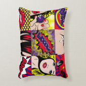 アポップ・アートのートカードの図ポップ・アートの案,美しい,漫画,d アクセントクッション (正面(垂直))