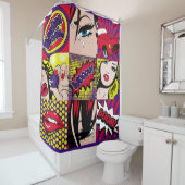 アポップ・アートのートカードの図ポップ・アートの案，美しい，漫画,d シャワーカーテン (インサイチュ)