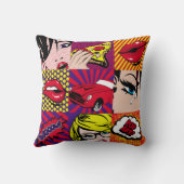 アポップ・アートのートカードの図解パターン,アート,漫画,ポップ・アートのret クッション (裏面)