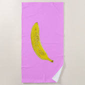 アポップ・アートのートバナナ ビーチタオル (正面)