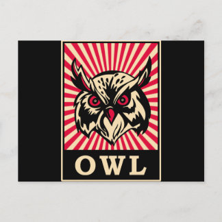 アポップ・アートのートフクロウ ポストカード