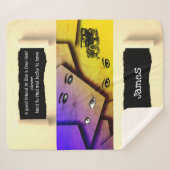 アポップ・アートのートミニマ感動的リズムとやる気を起こさせる シェルパブランケット (正面(横))