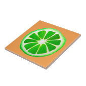 アポップ・アートのート柑橘系ライムフルーツオリジナル水彩 タイル (側面)