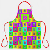 アポップ・アートのート焼いたビーンズがネオン エプロン (正面)