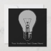 アポップ・アートのート電球 招待状 (正面)