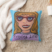 アポップ・アートの10代のートカ名門私立校風のートガールユニークおもしろい クッション (ブランケット)